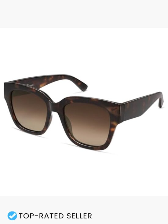 Trendy Polarized Square Sunglasses Retro Oversized Thick Frame Sun Glasses main image 4
